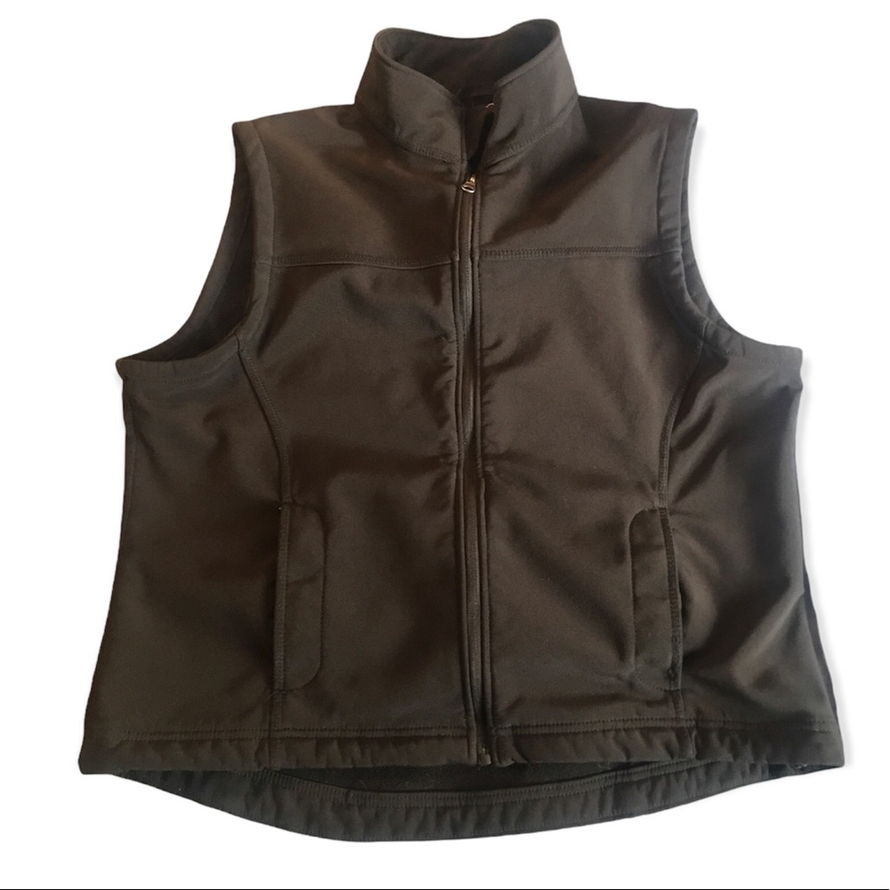 Large WARM Black Full Zip Vest